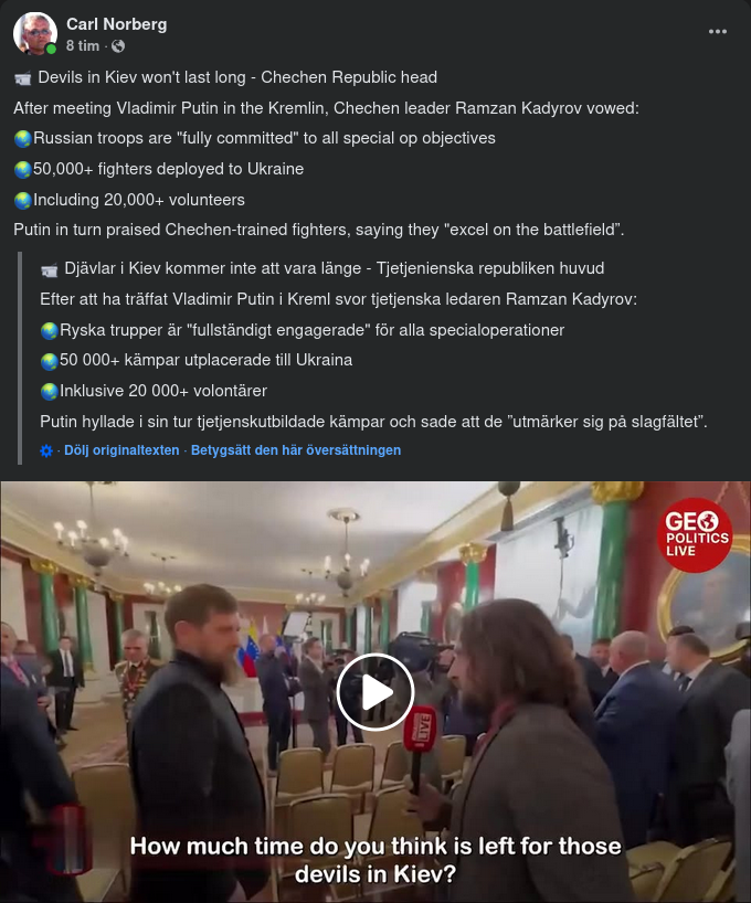 Kadyrov & Djävlarna I Kiev