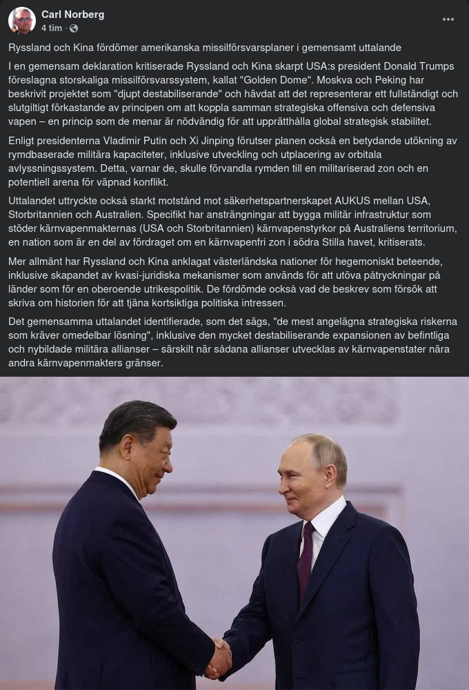 Gemensamt Rysk-Kinesiskt Uttalande