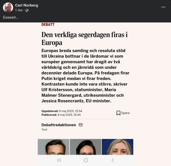 Ryssland Firar Krig & Europa Fred Skriver Ulf, Maria & Jessica I DI