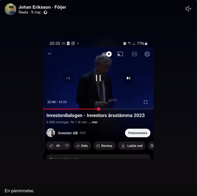 Från Investors Årsstämma 2023