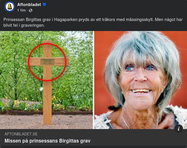 Gravmiss För Prinsessan Birgitta