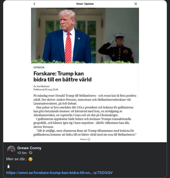 Trump Kan Bidra Till En Bättre Värld