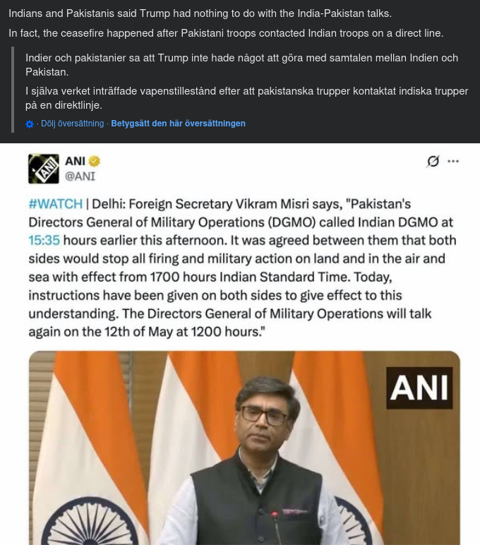 Inget Att Göra Med Indien-Pakistan-Samtal