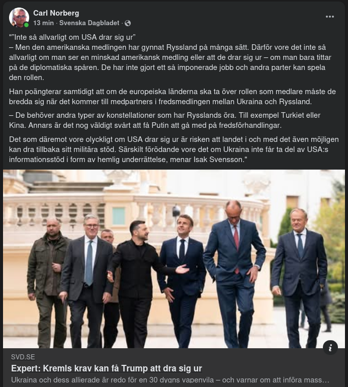 Expert Isak Svensson I SvD