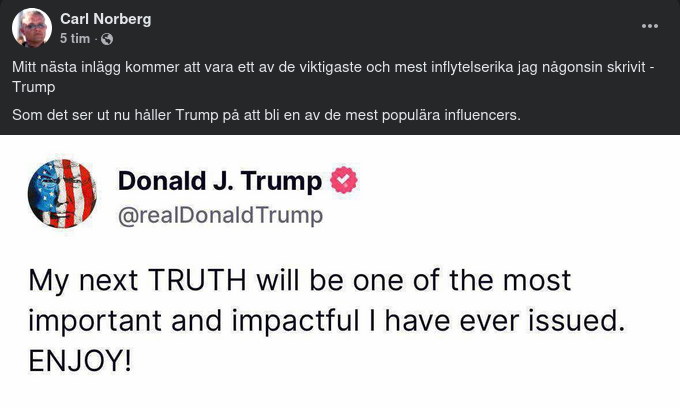 Trumps Nästa Inlägg...Läkemedelspriser