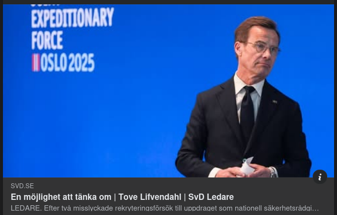 Omtänkningsmöjlighet Av Tove I SvD