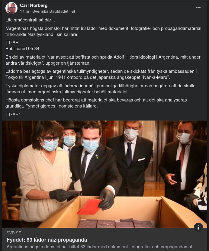 Argentinas HD Hittar 83 Lådor Nazistmaterial I Sin Källare