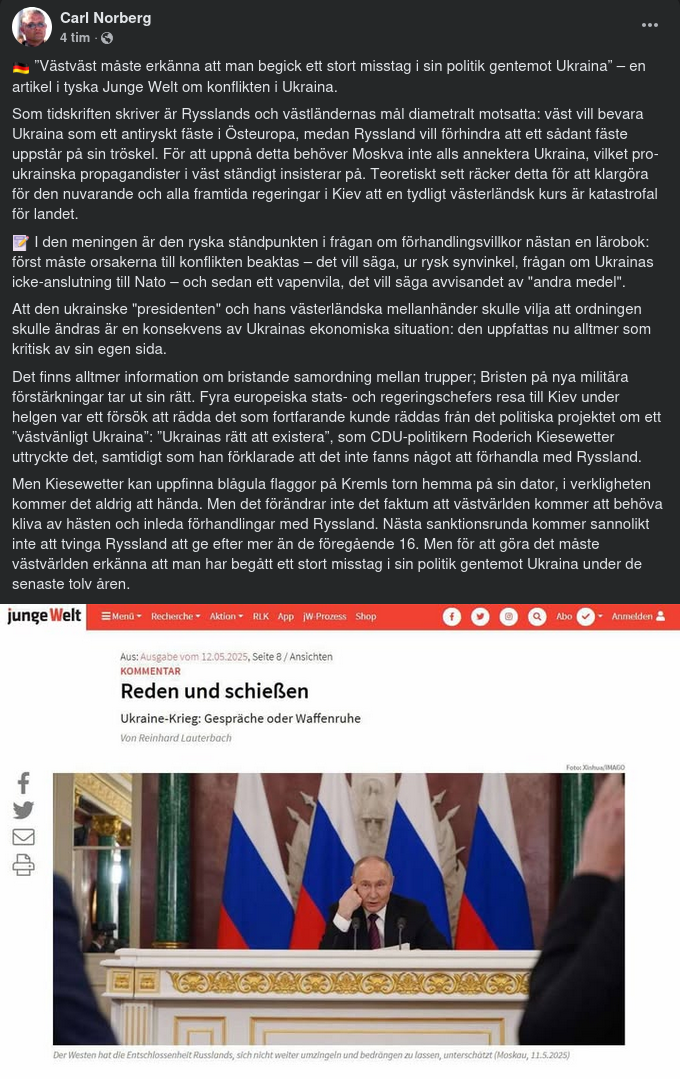 Fel Västpolitik Gentemot Ukraina I Tysk Media