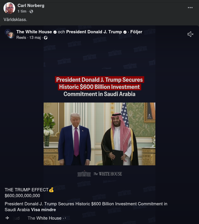 Trump Säkrar Miljarder I Saudiarabien