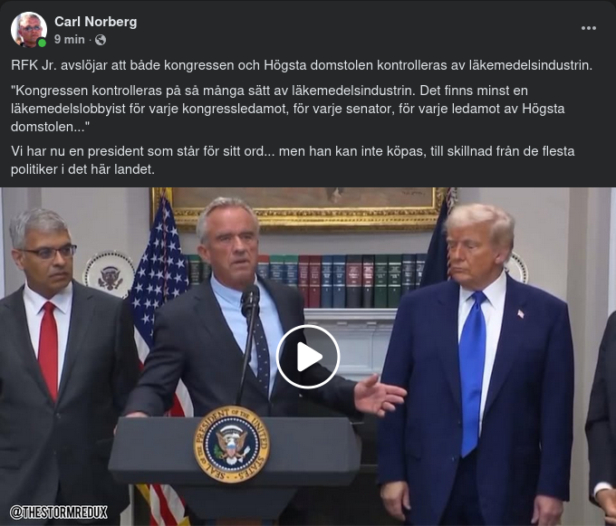 RFK Jr. Läkemedelsindustrin, Kongressen & HD