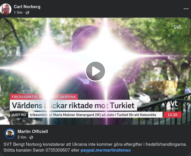 SVT Konstaterar - Ukraina Gör Inga Eftergifter