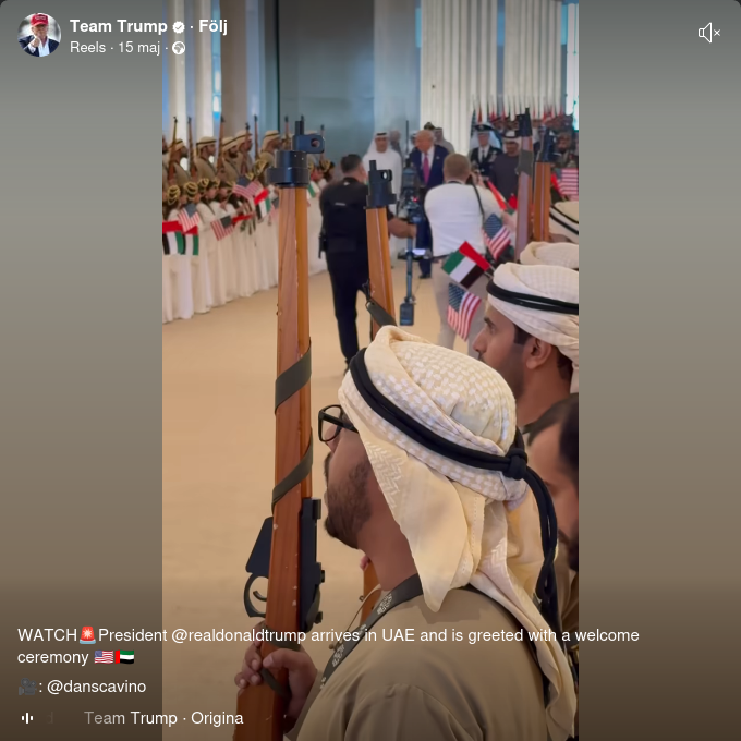 Förenade Arabemiraten Välkomnar Trump