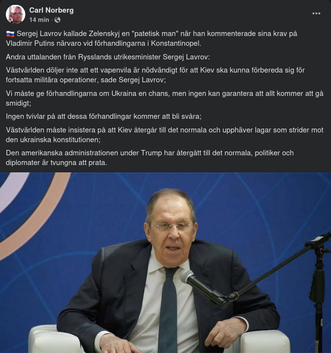 Lavrov Kommenterar