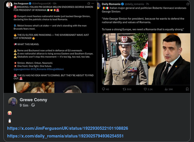 Italienskt Stöd För Rumänsk Presidentkandidat