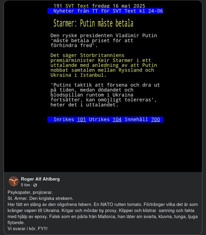 Starmer: Putin Måste Betala