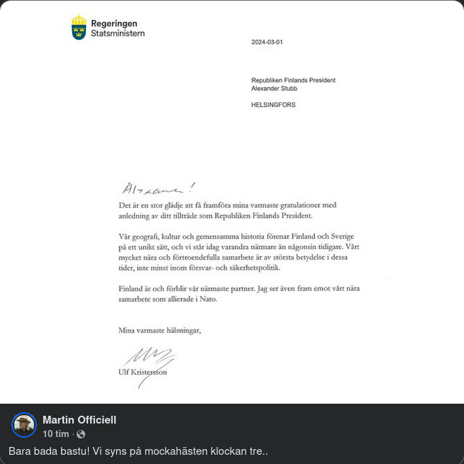 Ulf Gratulerar Alexander