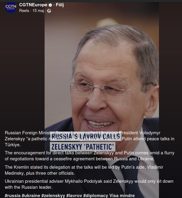 Lavrov & Patetisk Zelensky