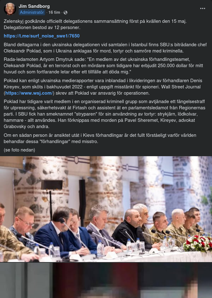 Oleksandr Poklad Medlem Av Ukrainas Delegation