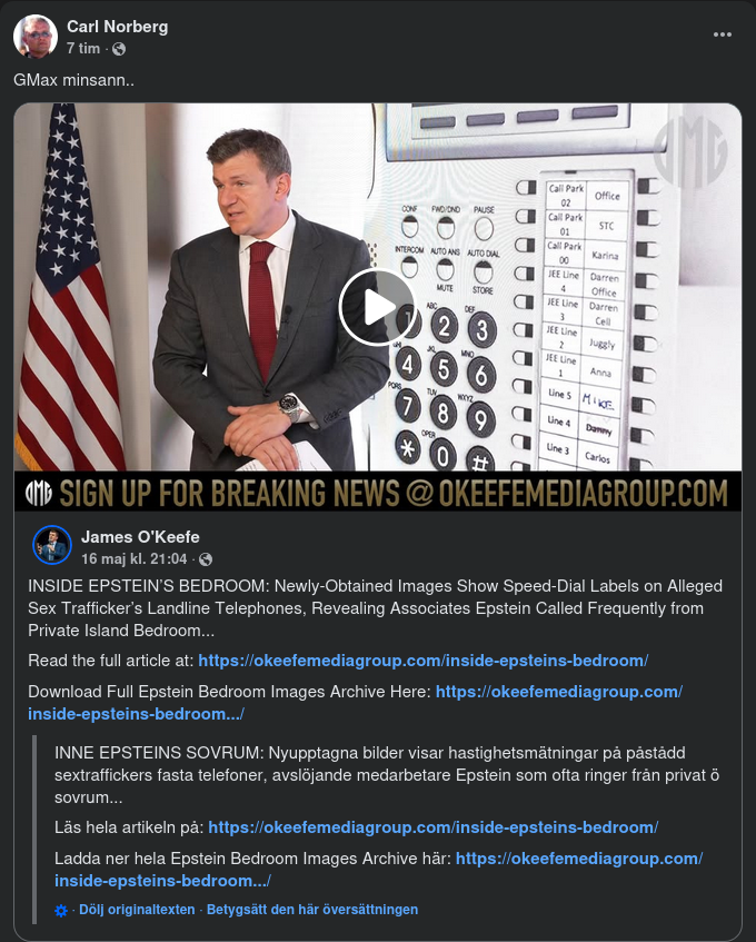 O'Keefe I Epsteins Sovrum