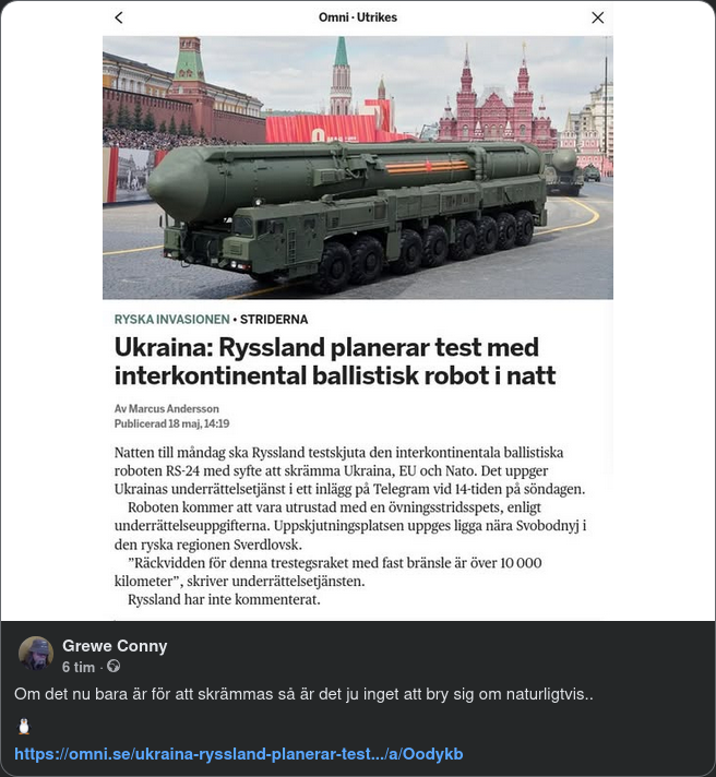 Ryssland Planerar Skrämmande Robottest Inatt