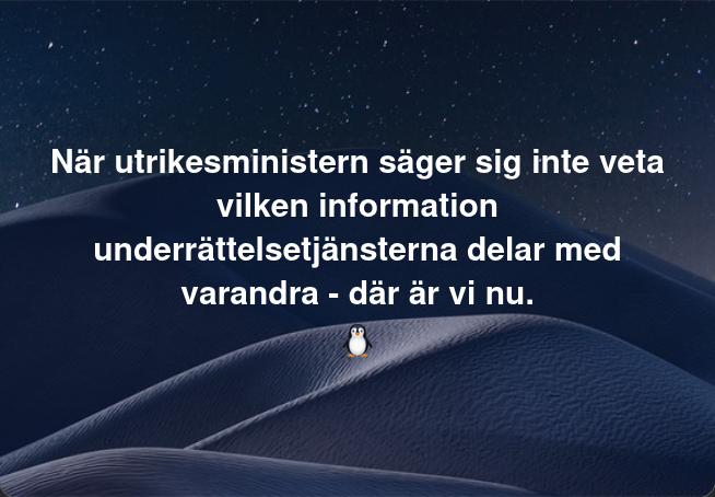Utrikesministerns Nuvarande Underrättelsetjänstsinformationsdelningsvetskap