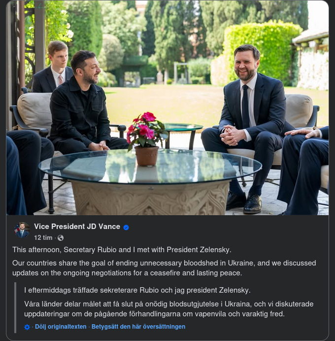 Vance & Rubio I Möte Med Zelensky