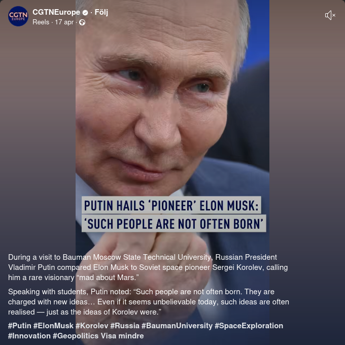 Putin Prisar Musk