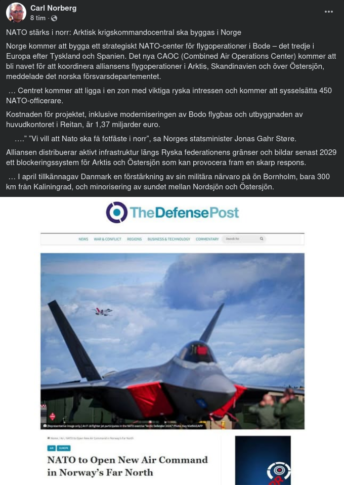 Norge Bygger Natos Arktiska Krigskommandocentral