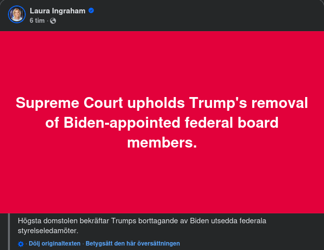 HD Upprätthåller Trumps Beslut