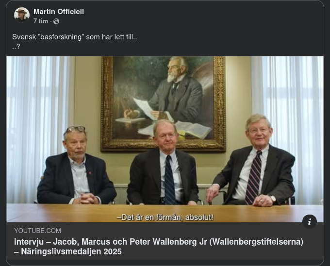 Medalj Till Wallenberg X 3