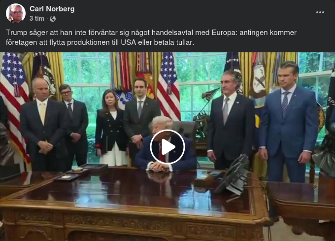 Trump Har Inga Handelsavtalsförväntningar Med Europa