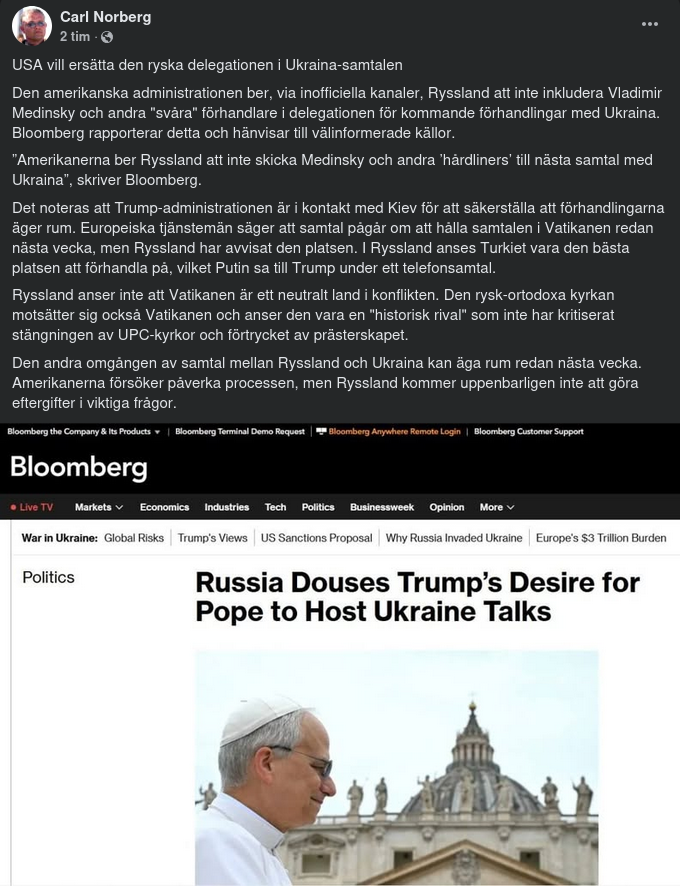Bloomberg Om USA, Ryssland & Ukraina