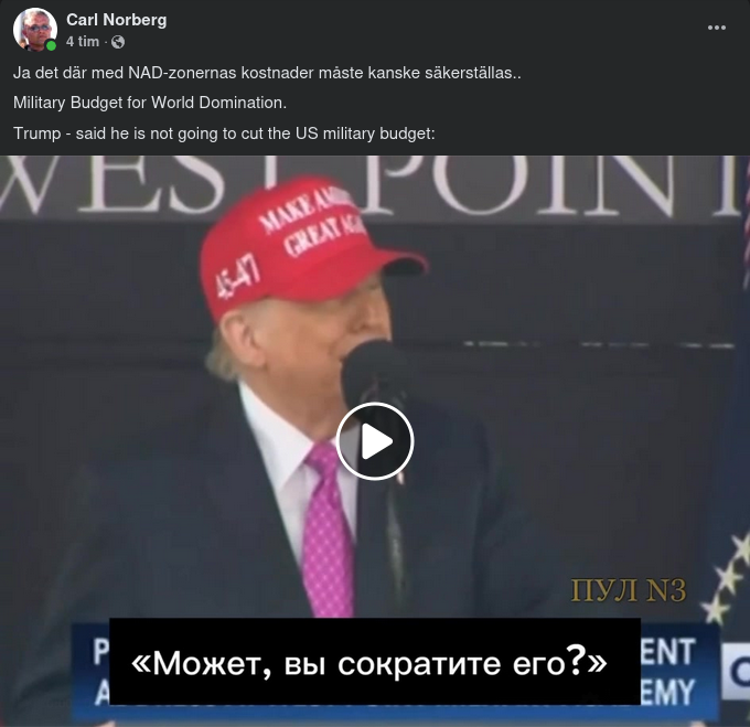 Trump Tänker Inte Skära I Militärbudgeten