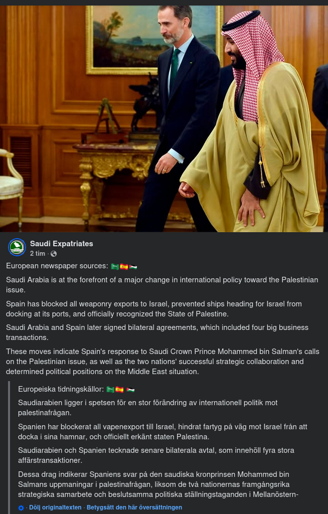 Saudiarabien, Spanien & Palestina