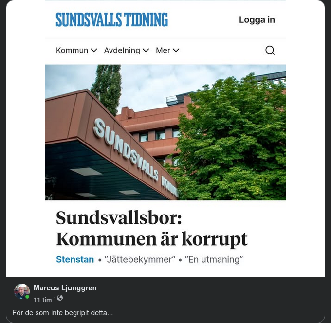 Sundsvallsbor Tycker Kommunen Är Korrupt