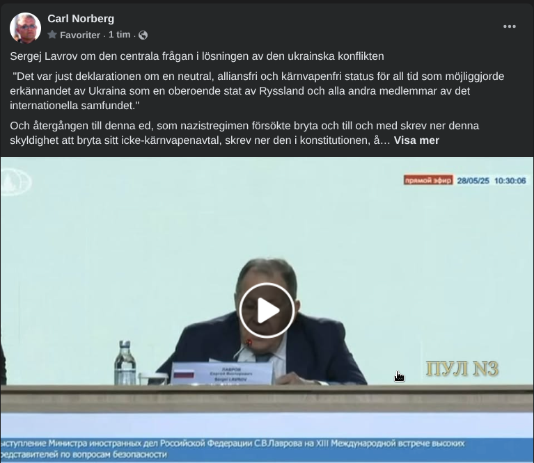Lavrov Om Den Centrala Frågan I Ukrainakonflikten