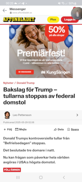 Trumps Tullar Stoppas Av Domstol