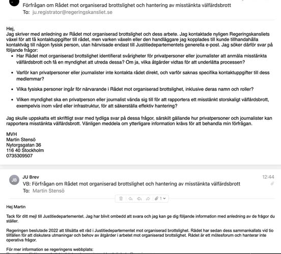 Förfrågan Från Stensö