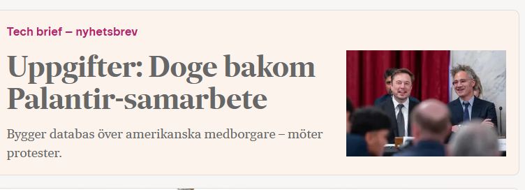 AI Med SvD Om DOGE & Palantir