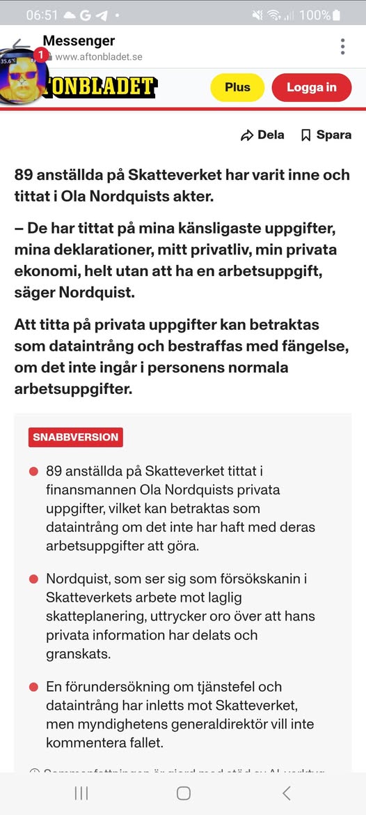 Nyfiket Datainträngande Skatteverksanställda