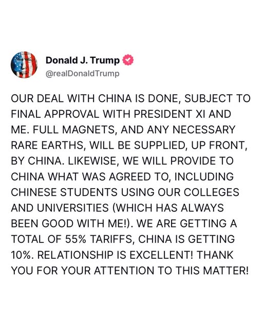 Avtal Mellan USA & Kina Klart För Underskrift