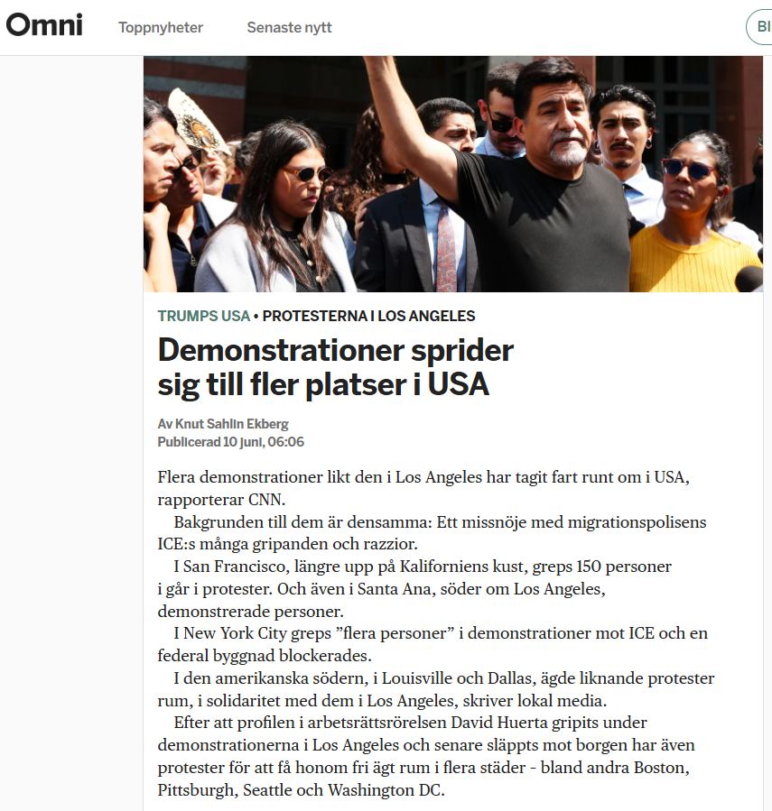 Demonstrationsspridning i USA