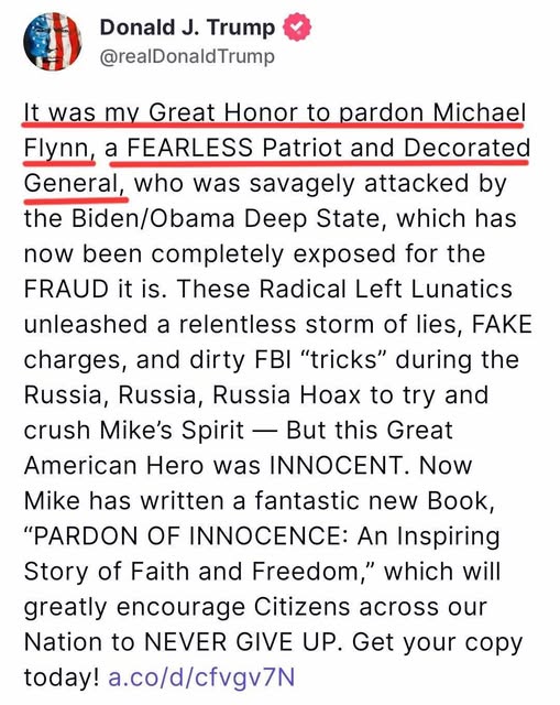 Trump Om Behandlingen Av Flynn