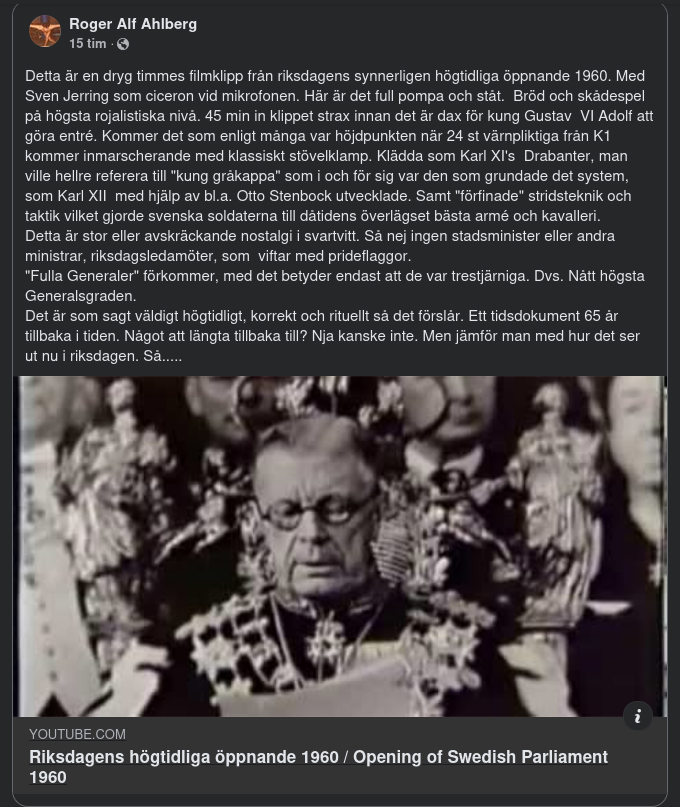 Riksdagsöppning 1960