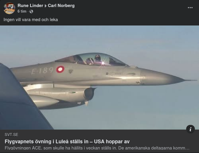 USA Hoppar Av Flygvapenövning I Luleå