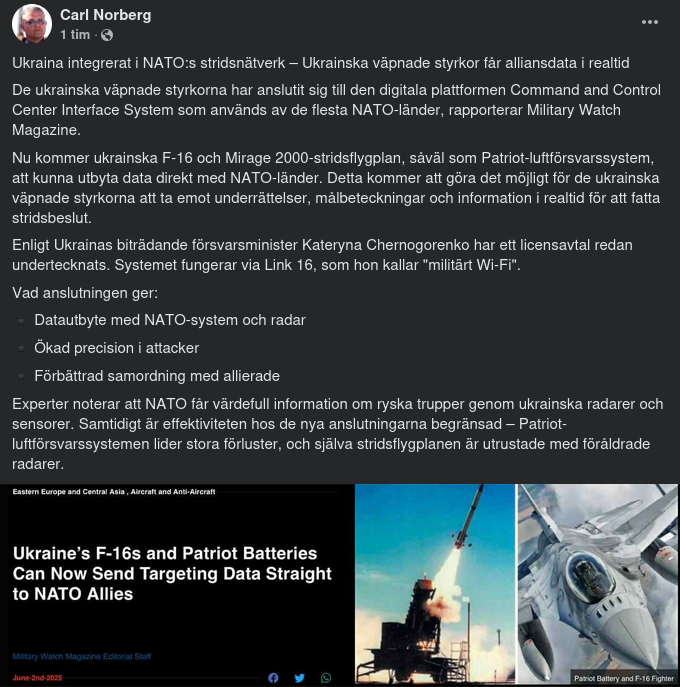 Natostridsnätverksintegrerat Ukraina