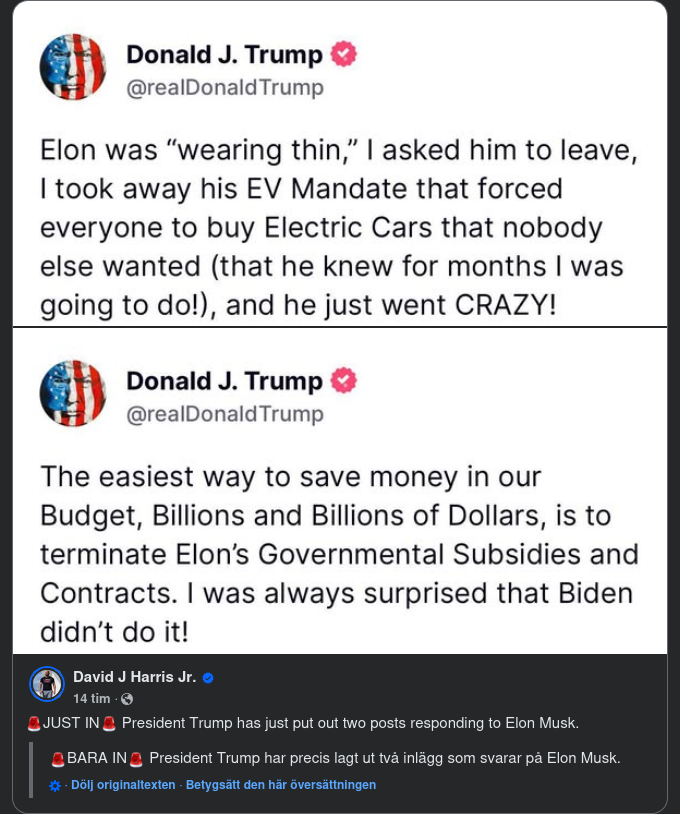 Trump & En Galen Musk..