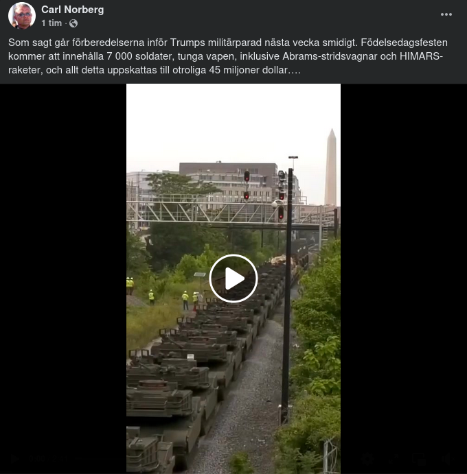 Smidiga Förberedelser Inför Trumps Militärparad