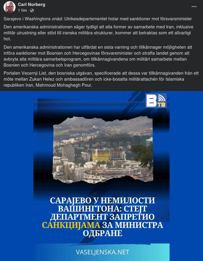 Sarajevo I Washingtons Onåd