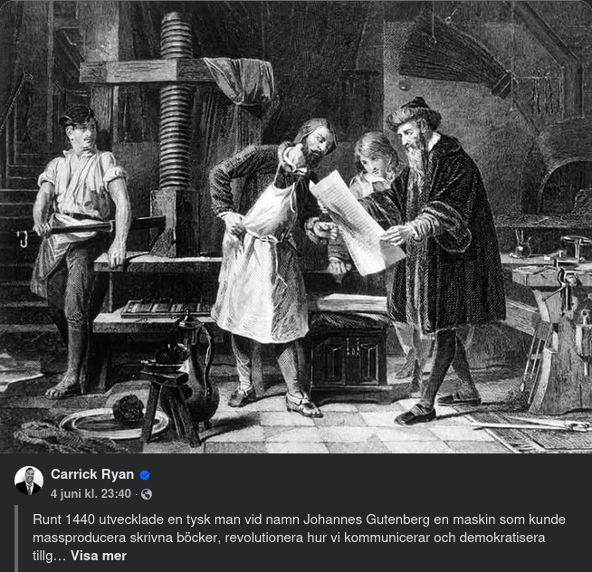 Från Gutenberg Till Internet